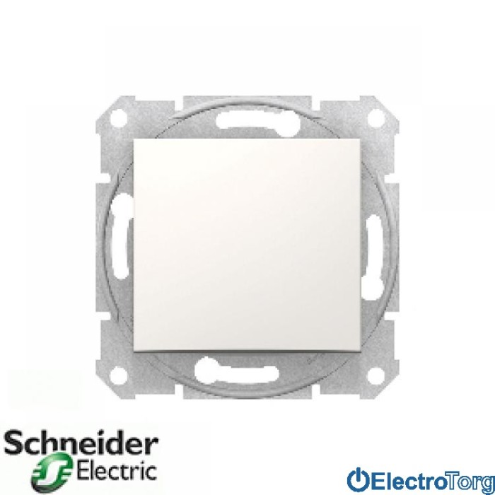 Переключатель 1-клавишный 10AX модуль слоновая кость Sedna Schneider Electric (Шнайдер Электрик)