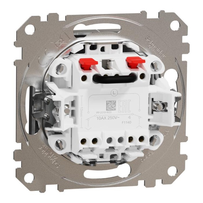 Вимикач для жалюзі, електронне блокування 10 АХ, Матовий Алюміній Sedna Elements Schneider Electric