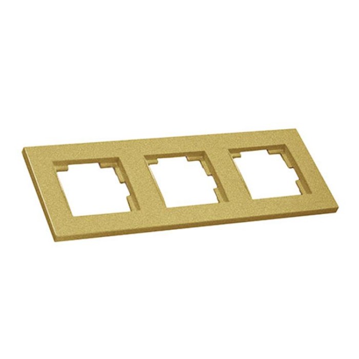 Рамка вертикальна тримісна RITA, Mutlusan, &amp;quot;золото&amp;quot;, (2220 800 2380)