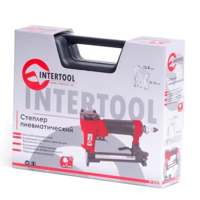 купить купить Степлер пневматический под скобу 12,80x16 мм INTERTOOL PT-1610  