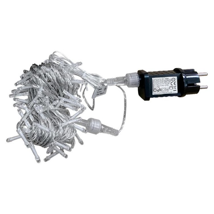 купить купить LED гирлянда уличная VELMAX V-SSL, линейная 10м, 100LED, 7500К, прозрачный кабель, IP65  