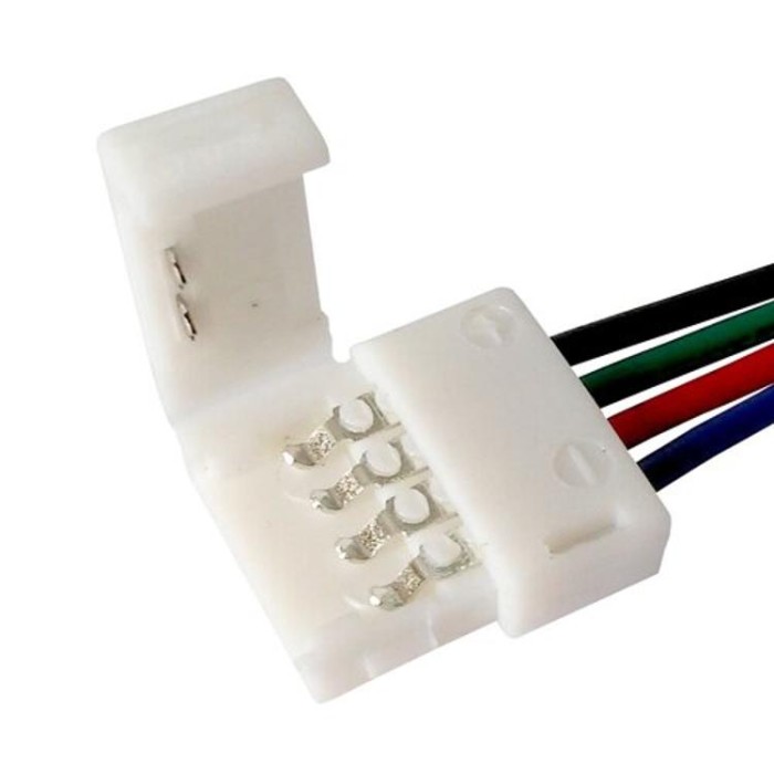 купить купить Коннектор для светодиодных лент OEМ SС-09-SWS-10-4 10mm RGB 2joints wire (провод-2 зажима)  