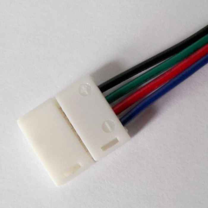 купить купить Коннектор для светодиодных лент OEМ SС-09-SWS-10-4 10mm RGB 2joints wire (провод-2 зажима)  