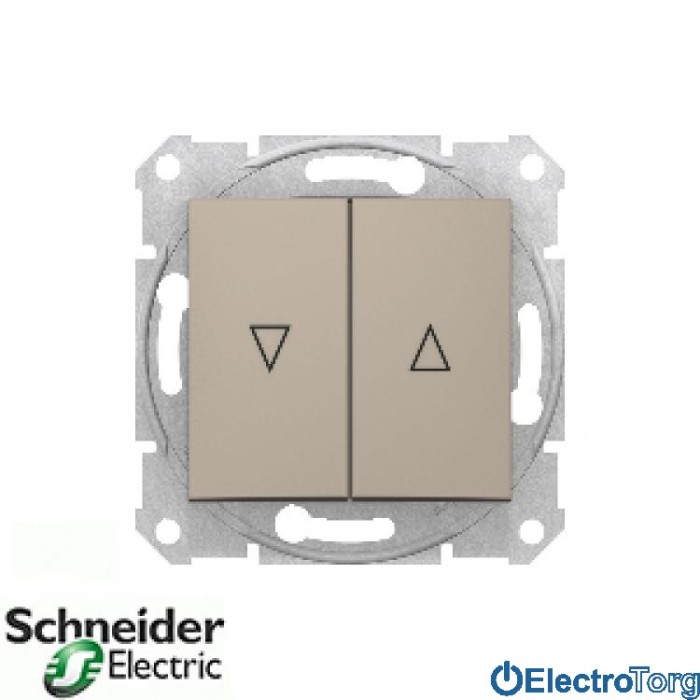 Выключатель для жалюзи с механической блокировкой титановый Sedna Schneider Electric (Шнайдер Электрик)