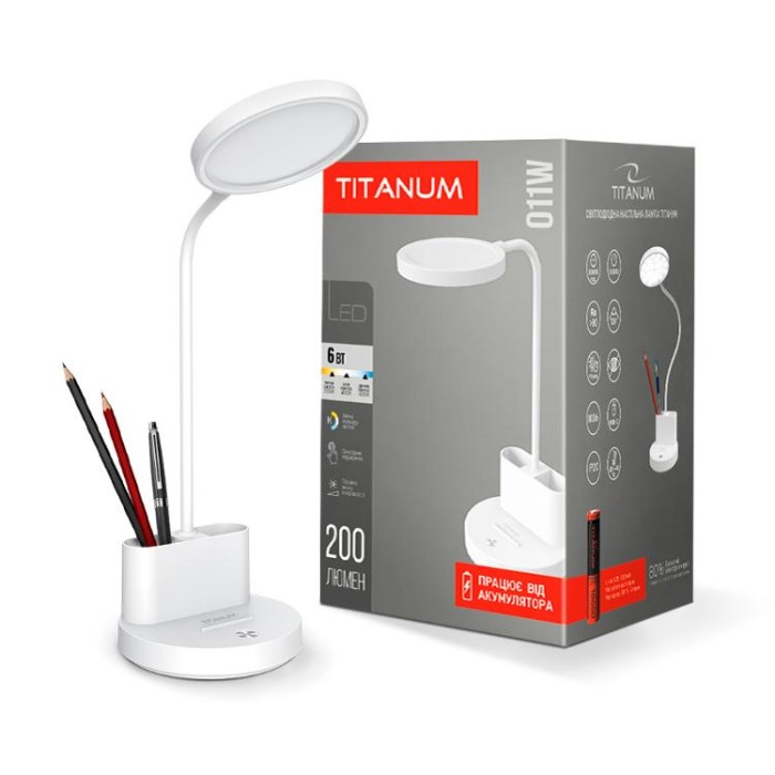 купить купить LED лампа настiльна з акумулятором TITANUM TLTF-011W 6W 2700-6000K  