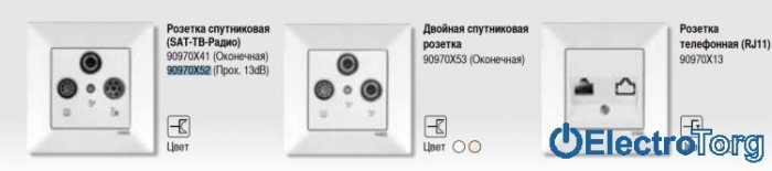 купить купить VI KO MERIDIAN  Розетка комплексная (телевизионная+спутник+радио проходная)  