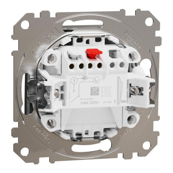 купить купить Одноклавішний вимикач  Матовий алюміній Sedna Elements Schneider Electric  