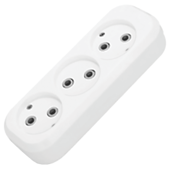 Колодка б/з, 3 гнізда, 10А, MARSO