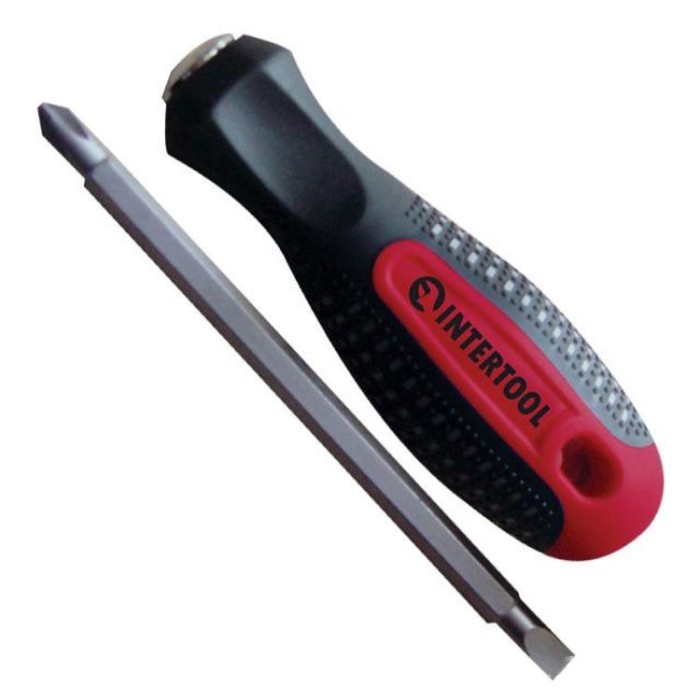 купить купить Отвертка двухсторонняя SL6, PH2 INTERTOOL VT-3100  