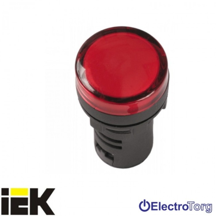 купить купить Лампа AD16DS LED-матрица d16мм красный 110В AC/DC ИЭК  