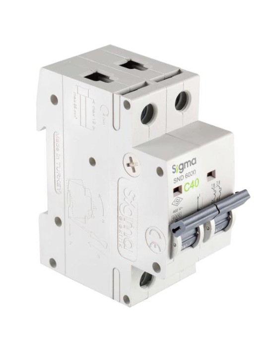купить купить Автоматический выключатель SIGMA 4,5кА, 2Р, 63А&amp;quot;С&amp;quot; (4SM263C)  