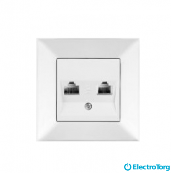 купить купить VI KO MERIDIAN  Розетка комплексная компьютер+телефон (RJ45-RJ11, Cat6+Cat3)  