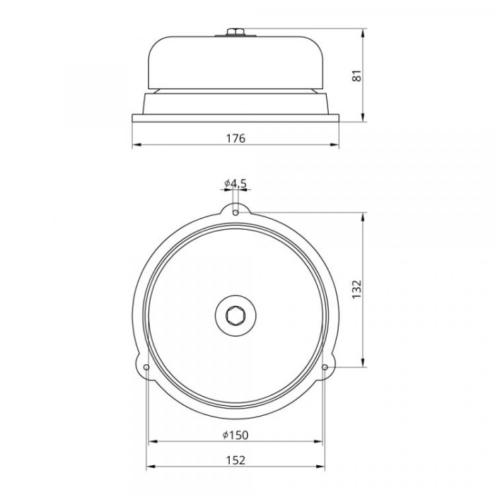 Дзвоник гучного бою EBL-1501 (150мм) IP-30 Takel