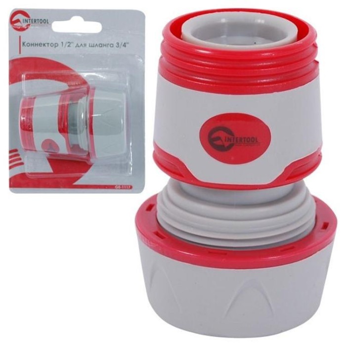 купить купить Коннектор 1/2&quot;для шланга 3/4&quot;INTERTOOL GE-1117  