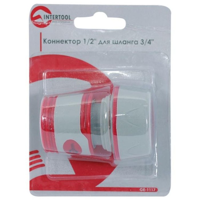 купить купить Коннектор 1/2&quot;для шланга 3/4&quot;INTERTOOL GE-1117  