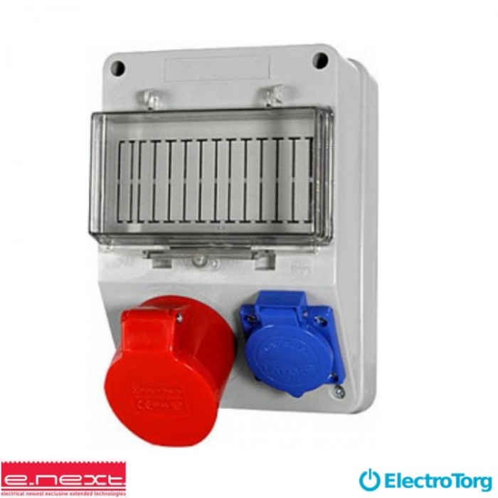 купить купить Монт. наб 16А 3Р+N+Z 220/400V,16A 2P+Z 250V, клемная кол 5х4кв.мм, E-next  