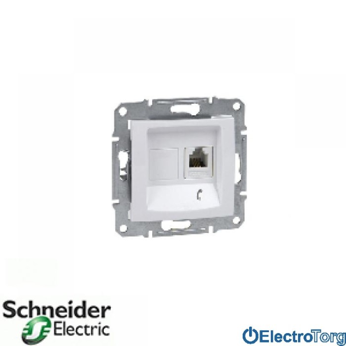Телефонная розетка белая Sedna Schneider Electric (Шнайдер Электрик)