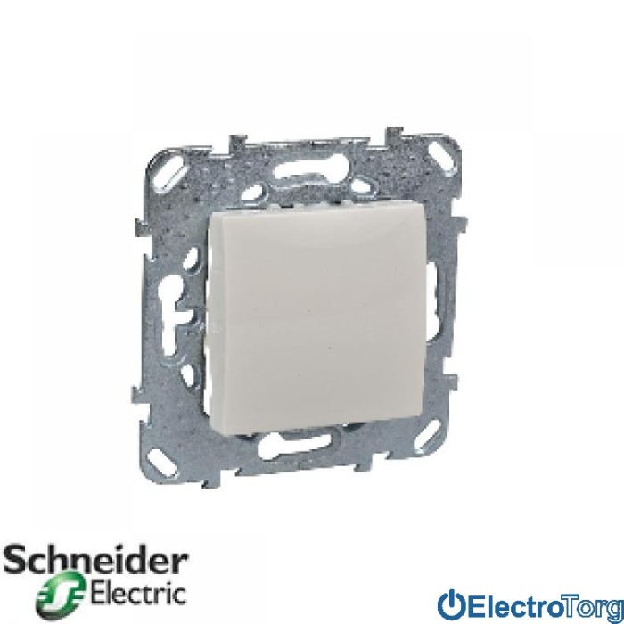 Выключатель 1-клавишный 10AX бежевый Unica Schneider