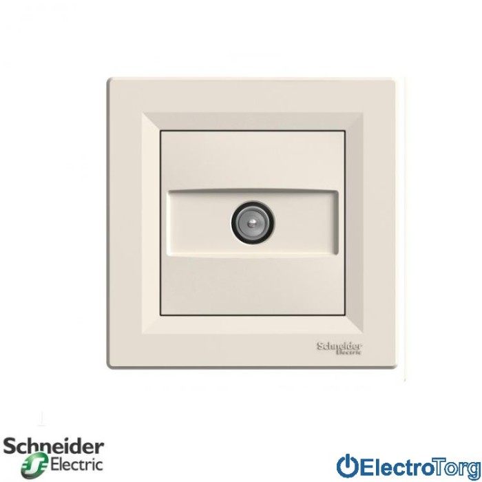 Розетка телевизионная TV оконечная кремовая Asfora Schneider Electric (Шнайдер Электрик)