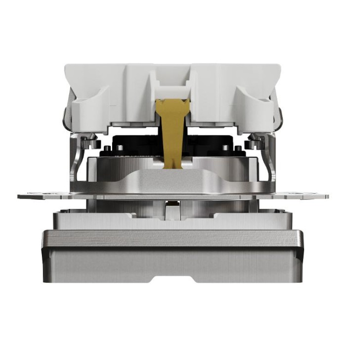 Розетка з заземленням, зі шторками та кришкою Матовий алюміній Sedna Elements Schneider Electric