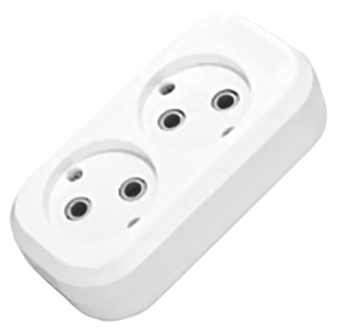 Колодка б/з, 2 гнізда, 10А, MARSO