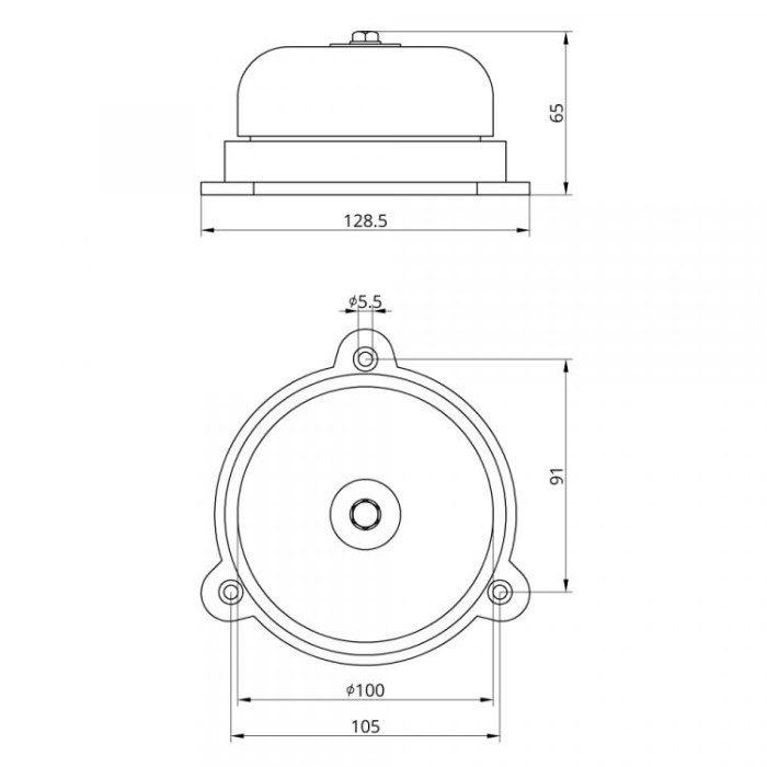 Дзвоник гучного бою EBL-1001 (100мм) IP-30 Takel