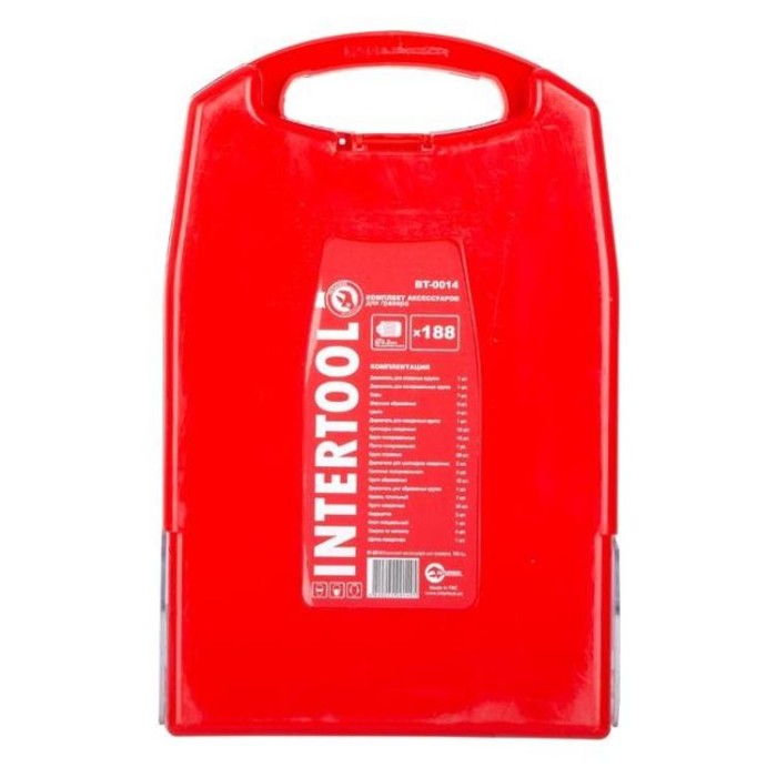 купить купить Комплект аксессуаров для гравера WT-0516 и DT-0517 188 ед. INTERTOOL BT-0014  