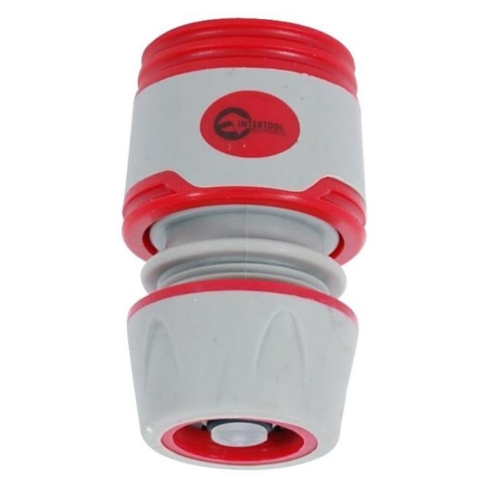 купить купить Конектор с аквастопом 1/2&quot;для шланга 1/2&quot;INTERTOOL GE-1119  