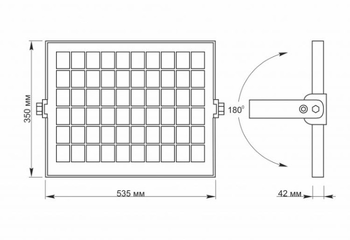купить купить LED прожектор автономний VIDEX 30W 5000K  