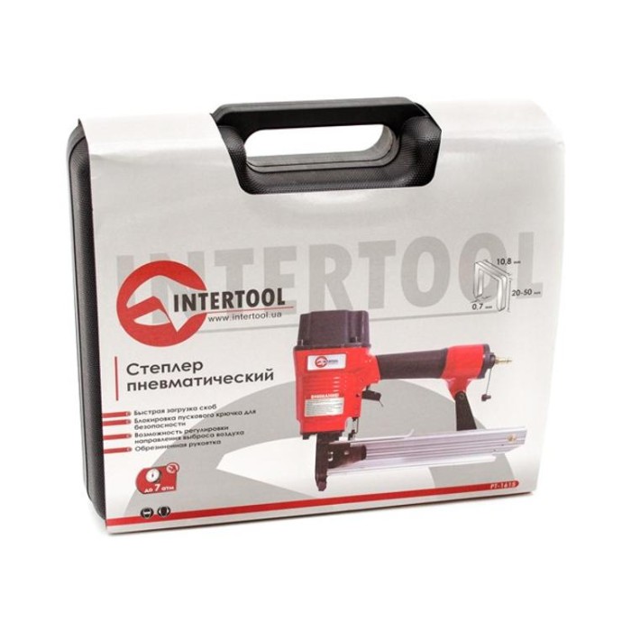 купить купить Степлер пневматический под скобу 10.8 x 50 INTERTOOL PT-1615  