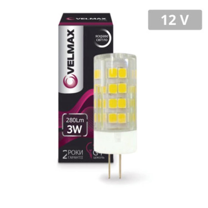 купить купить LED лампа V-G4 3W 12V G4 4500K 280Lm 360 ° Velmax (Велмакс)  