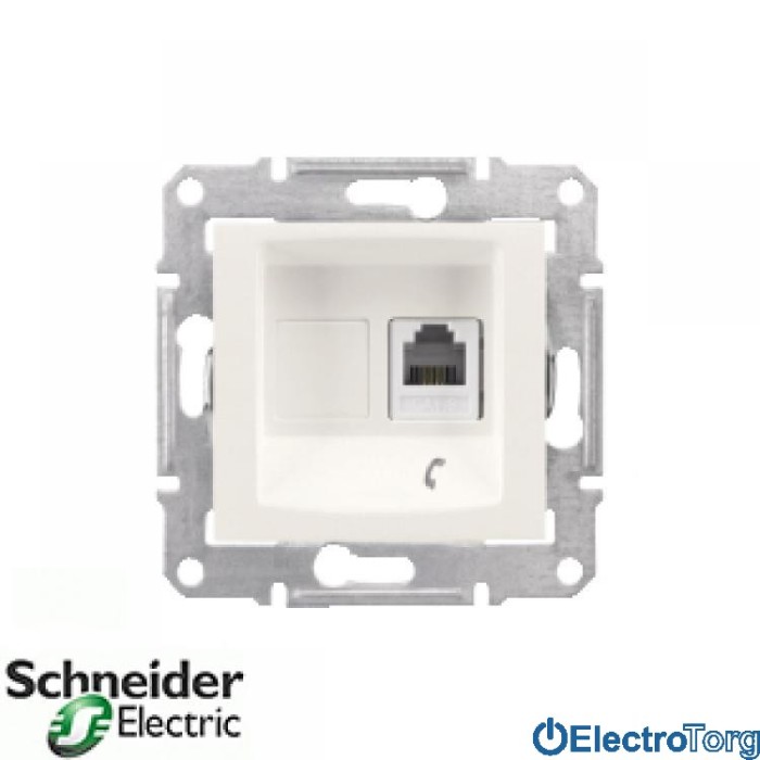 Телефонная розетка модуль слоновая кость Sedna Schneider Electric (Шнайдер Электрик)
