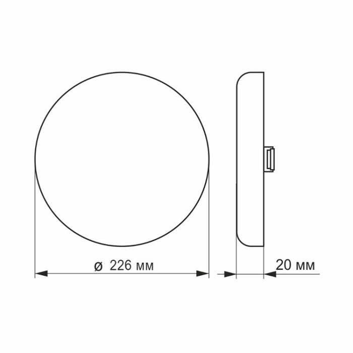 купить купить LED світильник безрамковий круглий VIDEX 33W 4100K  