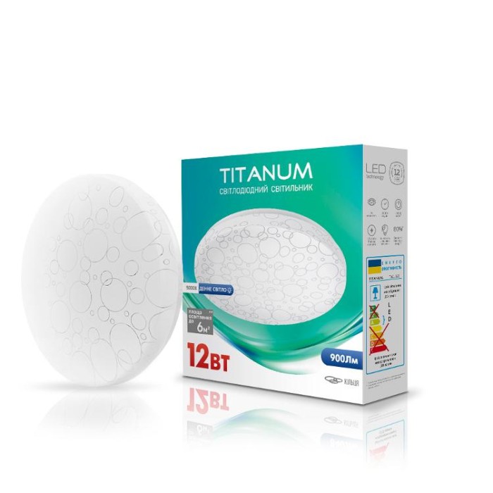 купить купить LED світильник настінно-стельовий TITANUM 12W 5000K Кільця  
