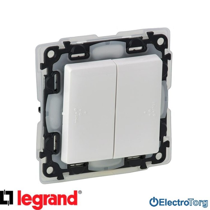 купить купить Механизм выключателя 2-клавишного 10AX IP44 белый Valena LIFE Legrand  