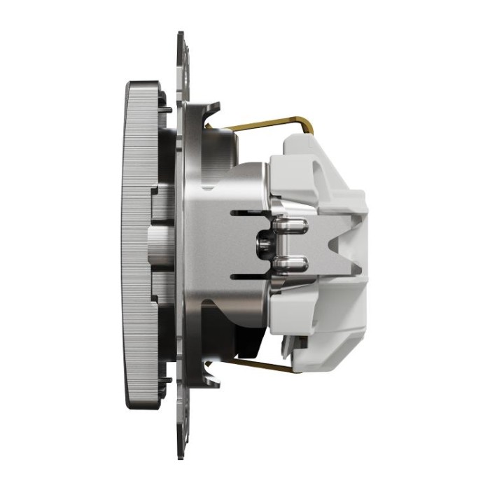 Розетка з заземленням та зі шторками Матовий алюміній Sedna Elements Schneider Electric