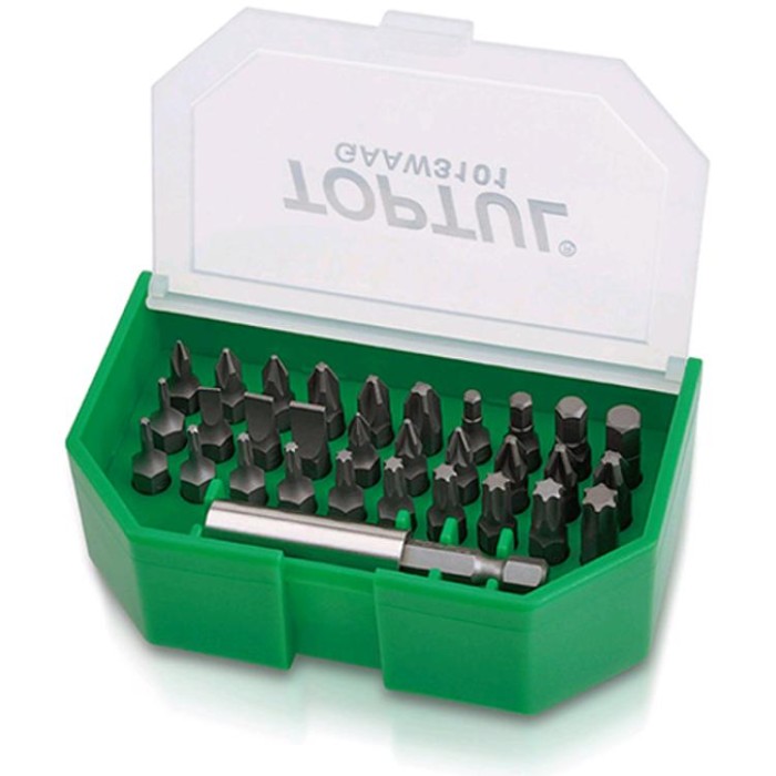 купить купить Набор бит для шуруповерта 31ед. TOPTUL 1/4&quot; SL;PH;PZ;TORX;HEX + магнитный держатель GAAW3101  