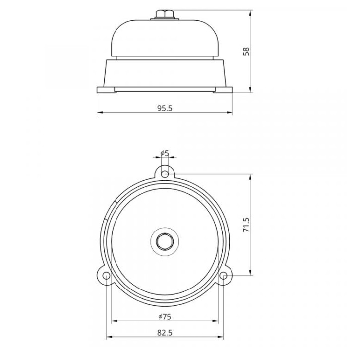 Дзвоник гучного бою EBL-7501 (75мм) IP-30 Takel