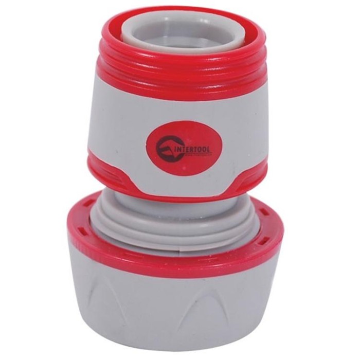 купить купить Коннектор с аквастопом 1/2&quot;для шланга 3/4&quot;INTERTOOL GE-1120  
