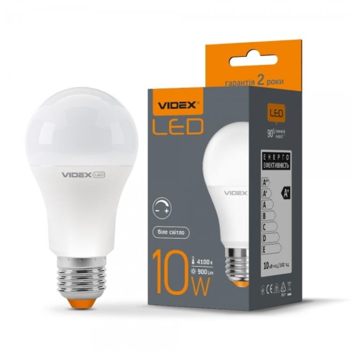 купить купить LED лампа  A60eD 10W E27 4100K диммерная  VIDEX  
