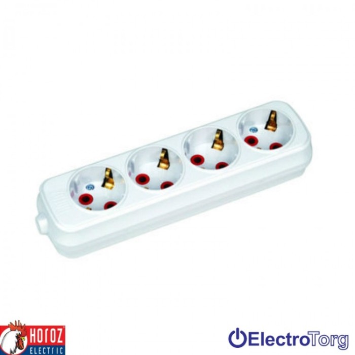 купить купить Удлинитель 4 гнезда c/з (шнур 5 метров) Horoz Electric  