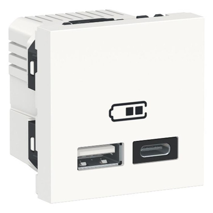 купить купить Двойная USB розетка A+C белый Unica New Schneider Electric (Шнайдер Электрик)  
