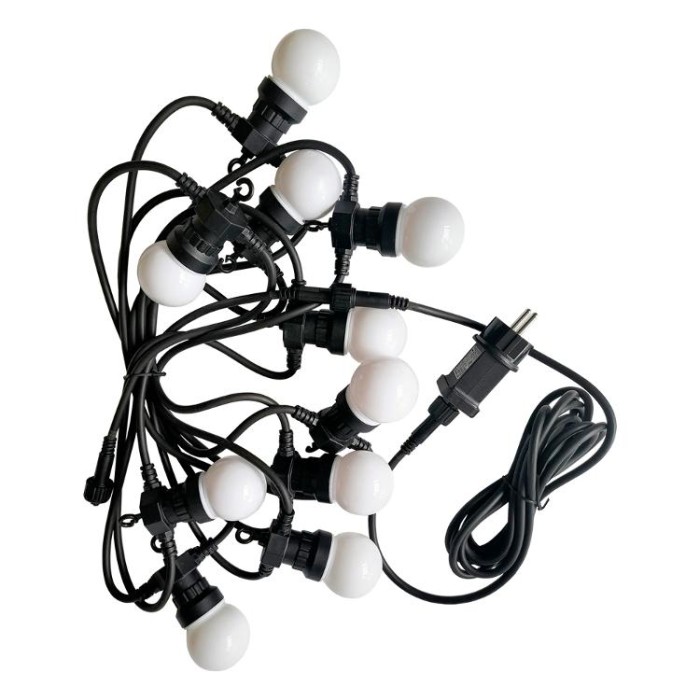 купить купить Светодиодная гирлянда уличная VELMAX V-SSL-B-Wh, 6W, 10м, 10LED, белая, IP65  
