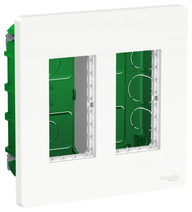 купить купить Блок unica system+ скрытая установка 2х2 белый Schneider Electric (Шнайдер Электрик)  
