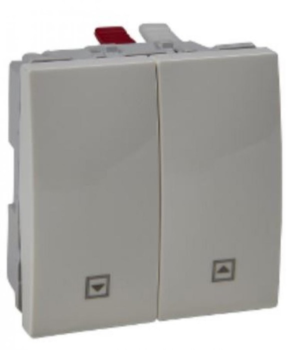 Выключатель для жалюзи с электронной блокировкой модуль слоновая кость Unica Schneider