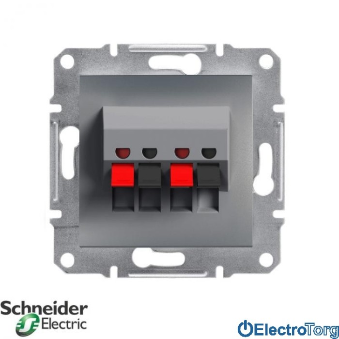 Аудиорозетка сталь Asfora Schneider Electric (Шнайдер Электрик)