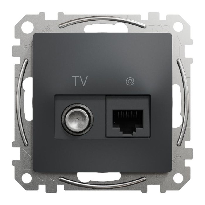 купить купить Розетка RJ45 категорія 6 UTP -TV Чорний Sedna Design Schneider Electric  