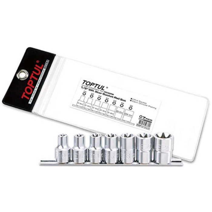 купить купить Набор головок TORX на планке TOPTUL 1/2&quot; E10-E24 7ед. GAAG0704  