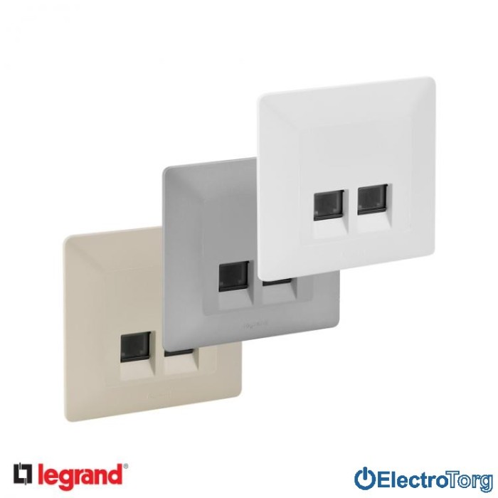 купить купить Розетка компьютерная RJ45 5e UTP двойная в сборе Valena LIFE  