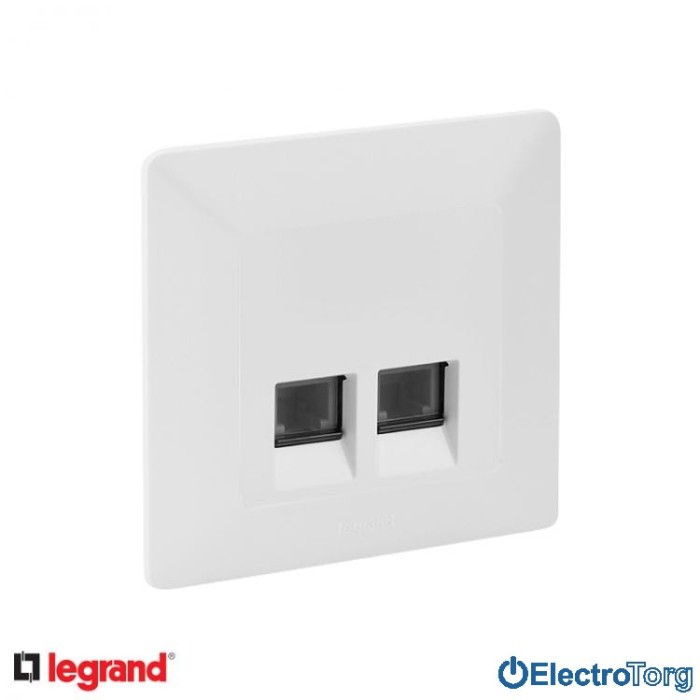 купить купить Розетка компьютерная RJ45 5e UTP двойная в сборе Valena LIFE  
